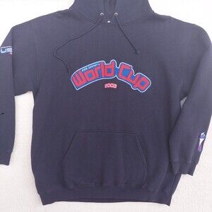 Fifa Womens World Cup 2003 Hoodie Mens 2xl Blue Embroidered Sleeve Hood Hit
